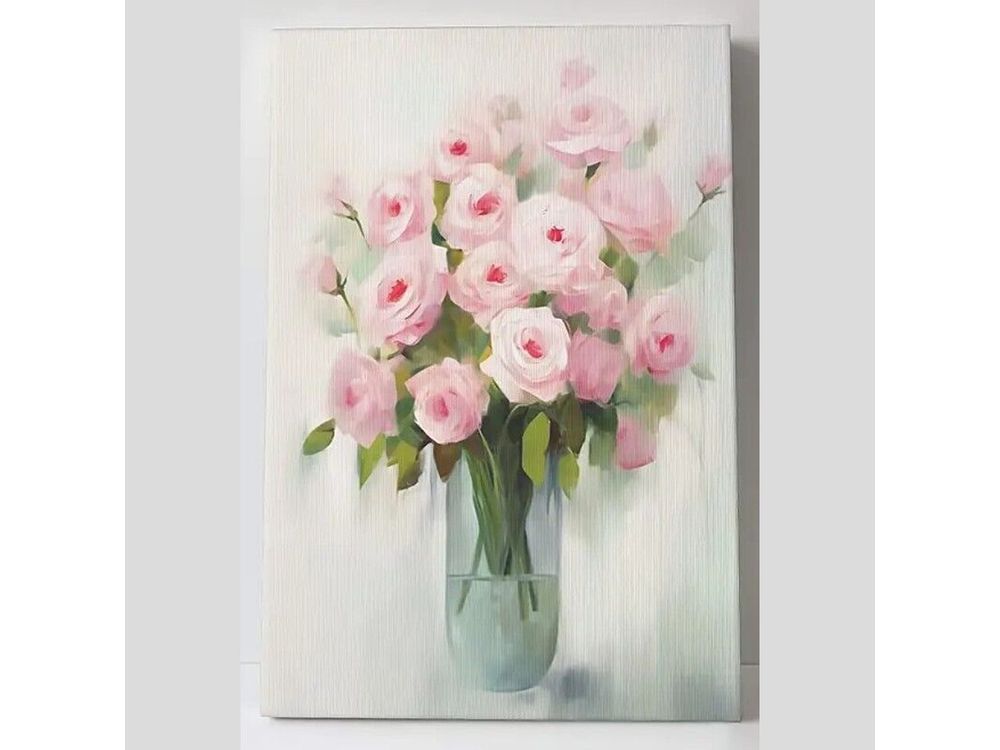 Beautiful Pink Flowers Canvas Print Framed 11.8" x 15.7" Wall Art NEW! Home & Garden:Home Décor:Posters & Prints Style Your Walls
